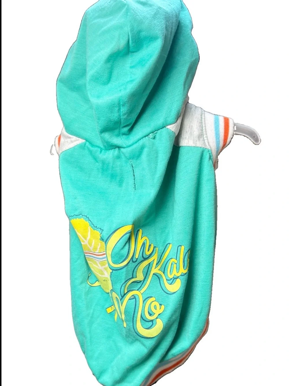 NWOT Top Paw Oh Kale No Hooded Dog Hoodie, Size M, Green/Gray, Cotton/Polyester